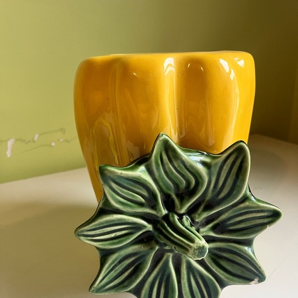 Vtg 1950s McCoy YELLOW BELL PEPPER Cookie Jar Canister Southwest - Picture 7 of 8
